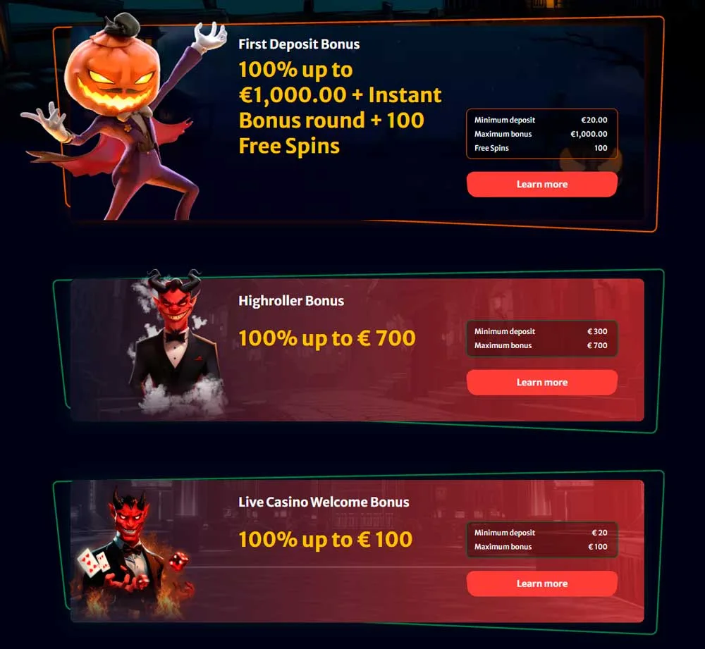 HellSpin casino bonuses