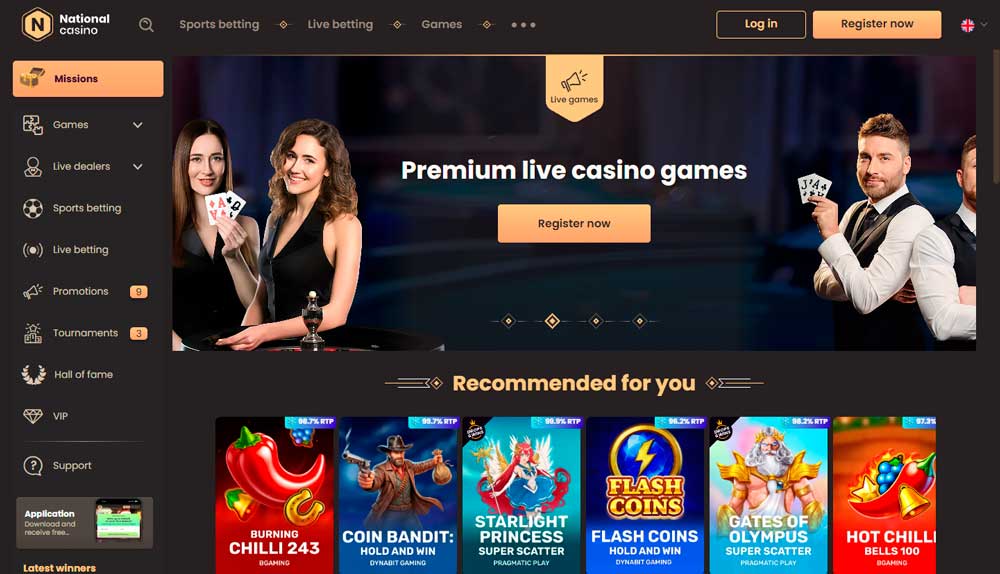 National Casino Main Page