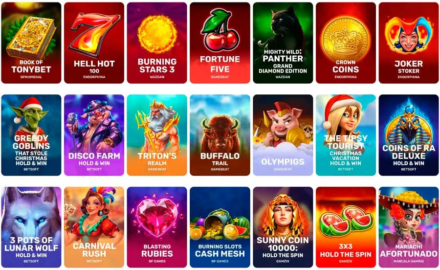 TonyBet casino slots