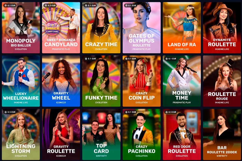 Woo Casino live games